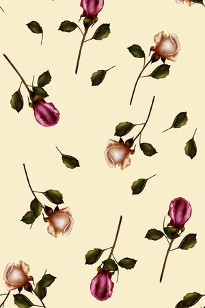 潮流时尚花卉印花华亿平台图片