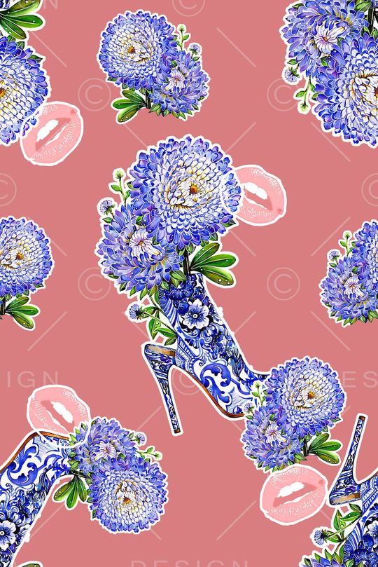 抽象几何清爽梦幻艺术平底立体手绘满版最新高清数码蕾丝民族中国风绣花珠宝肌理时尚潮

流大牌复古欧美风大嘴唇印花华亿平台图片