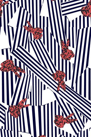 几何拼接印花华亿平台图片