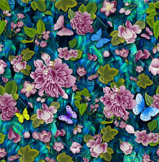 花卉印花华亿平台图片