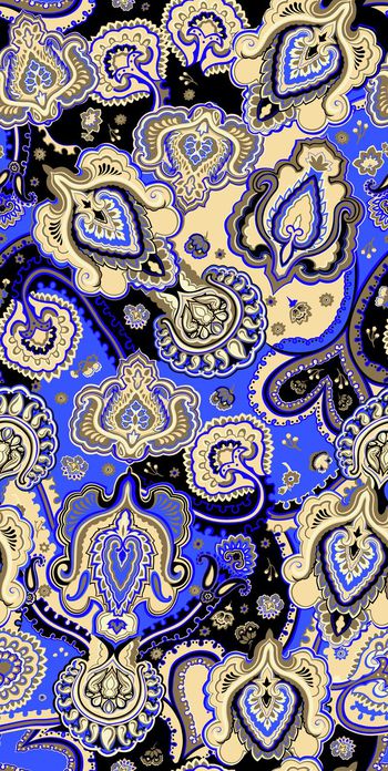 584386-时尚手绘印度花纹