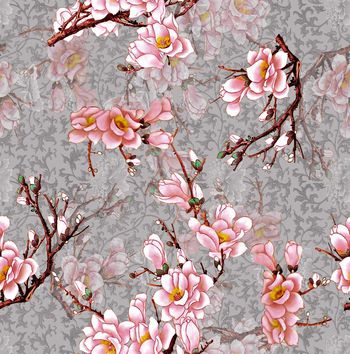 584391-浪漫花卉-工笔玉兰