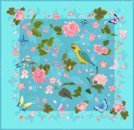 花卉印花华亿平台图片