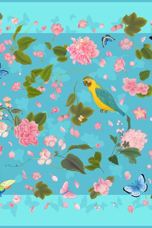 花卉印花华亿平台图片