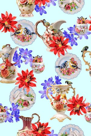 花卉印花华亿平台图片