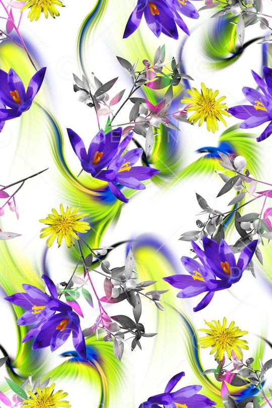 花卉印花华亿平台图片