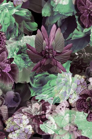 大花卉印花华亿平台图片