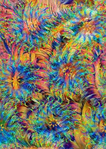 584607-抽象纹理炫彩线圈