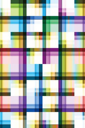 彩色方框格子印花华亿平台图片