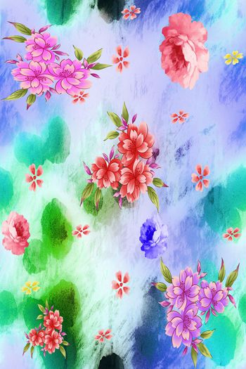 584653-水墨 手绘 花卉