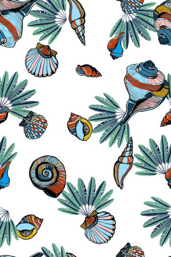 584662-夏日海螺贝壳趣味热带