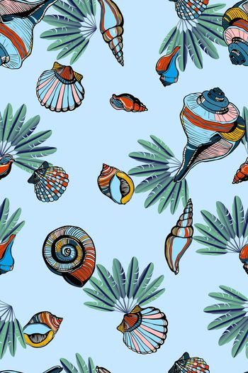 584663-夏日海螺贝壳趣味热带