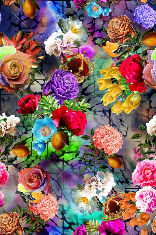 迷幻时装印花华亿平台图片