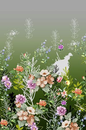 手绘印花华亿平台图片