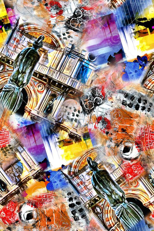 抽象印花华亿平台图片