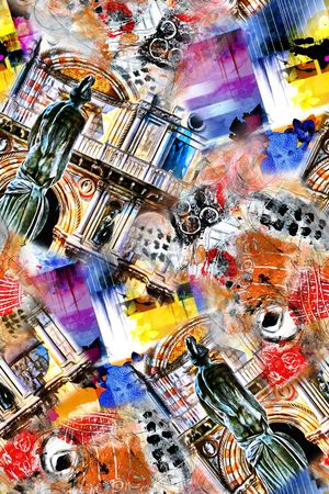 抽象印花华亿平台图片