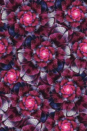 抽象、花卉、科技感印花华亿平台图片