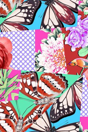 花卉、几何、中国风拼接印花华亿平台图片