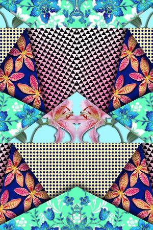 几何、花卉、三角形印花华亿平台图片