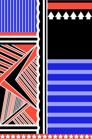 几何、色块、条纹印花华亿平台图片