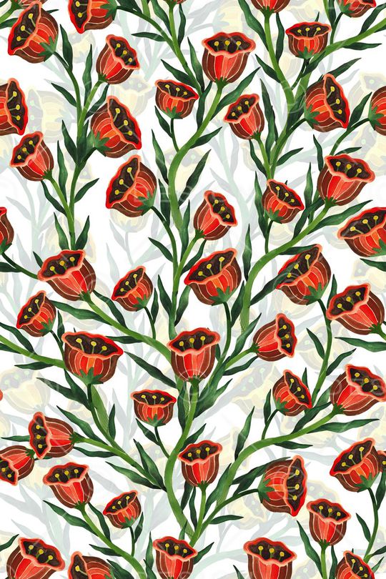 花卉蔓藤印花华亿平台图片