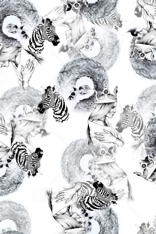 黑白印花华亿平台图片