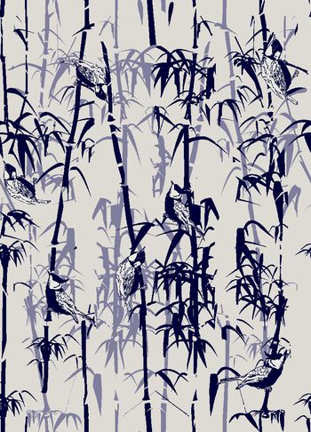 584978-流行仿大牌树叶花鸟