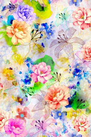 手绘印花华亿平台图片