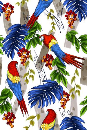 鹦鹉印花华亿平台图片