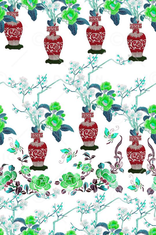 蝴蝶印花华亿平台图片