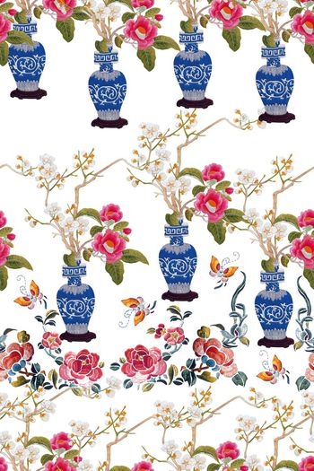 蝴蝶印花华亿平台图片