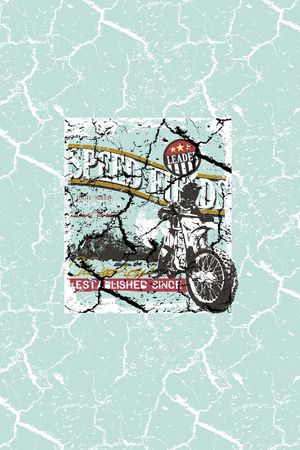 抽象男装图案印花华亿平台图片