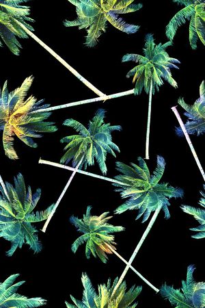 热带风情印花华亿平台图片