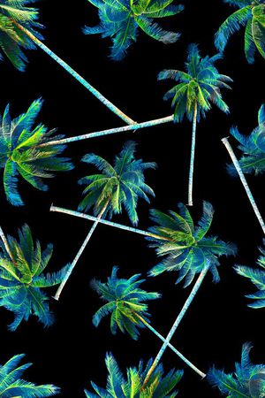 热带风情印花华亿平台图片