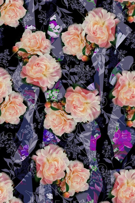 花卉印花华亿平台图片