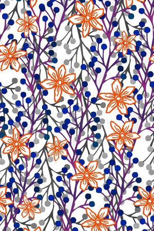 手绘风格印花华亿平台图片