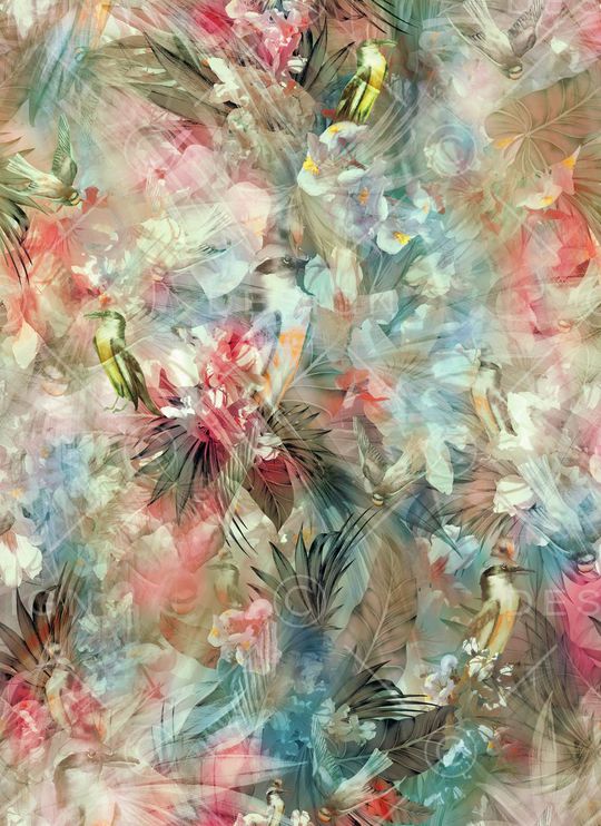 热带花印花华亿平台图片