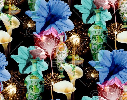 树叶肌理印花华亿平台图片