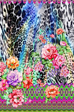 动物纹印花华亿平台图片