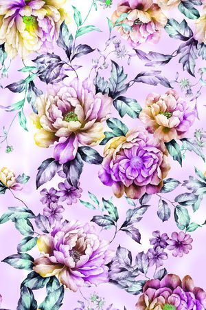 青花瓷大花印花华亿平台图片