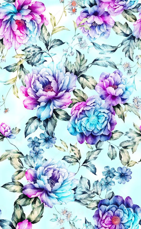 青花瓷大花印花华亿平台图片