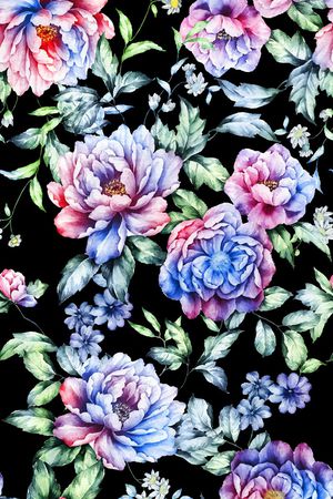 青花瓷大花印花华亿平台图片