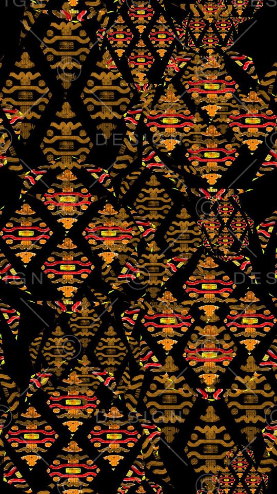 抽象图案印花华亿平台图片