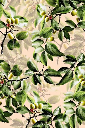 植物叶子印花华亿平台图片