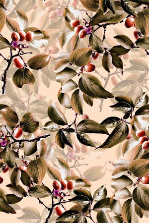 植物叶子印花华亿平台图片