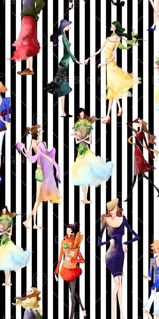 时尚流行印花华亿平台图片