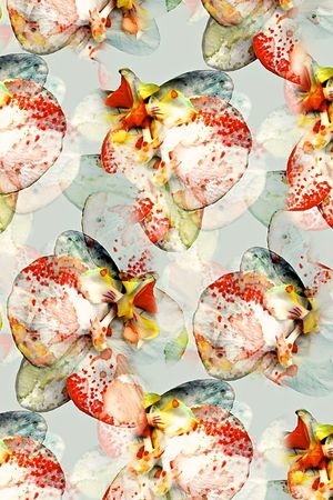 抽象几何清爽梦幻艺术平底立体手绘满版最新高清数码蕾丝民族中国风绣花珠宝肌理时尚潮

流大牌复古欧美风欧美印花华亿平台图片