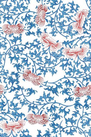 中国风印花华亿平台图片