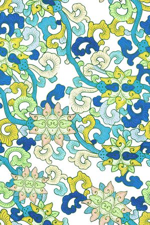 中国风印花华亿平台图片