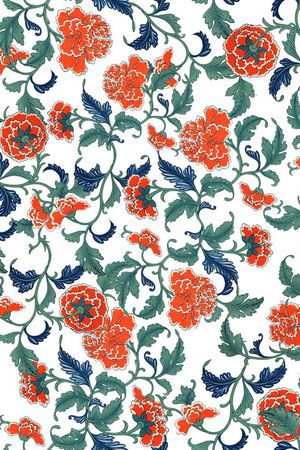 卷草纹印花华亿平台图片